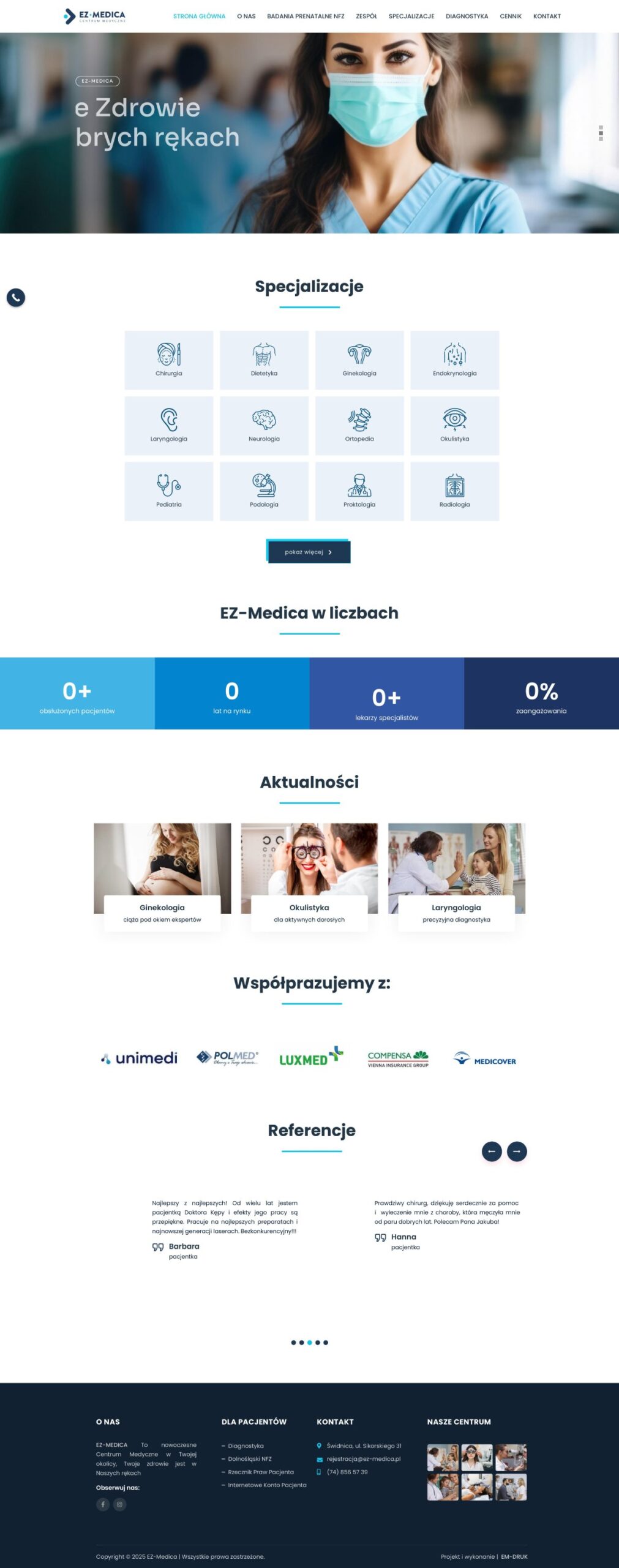 Projektowanie stron internetowych dla gabinetów medycznych i branży beauty
