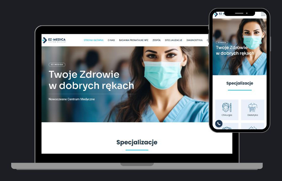 Projektowanie strony dla centrum medycznego ez-medica w Świdnicy